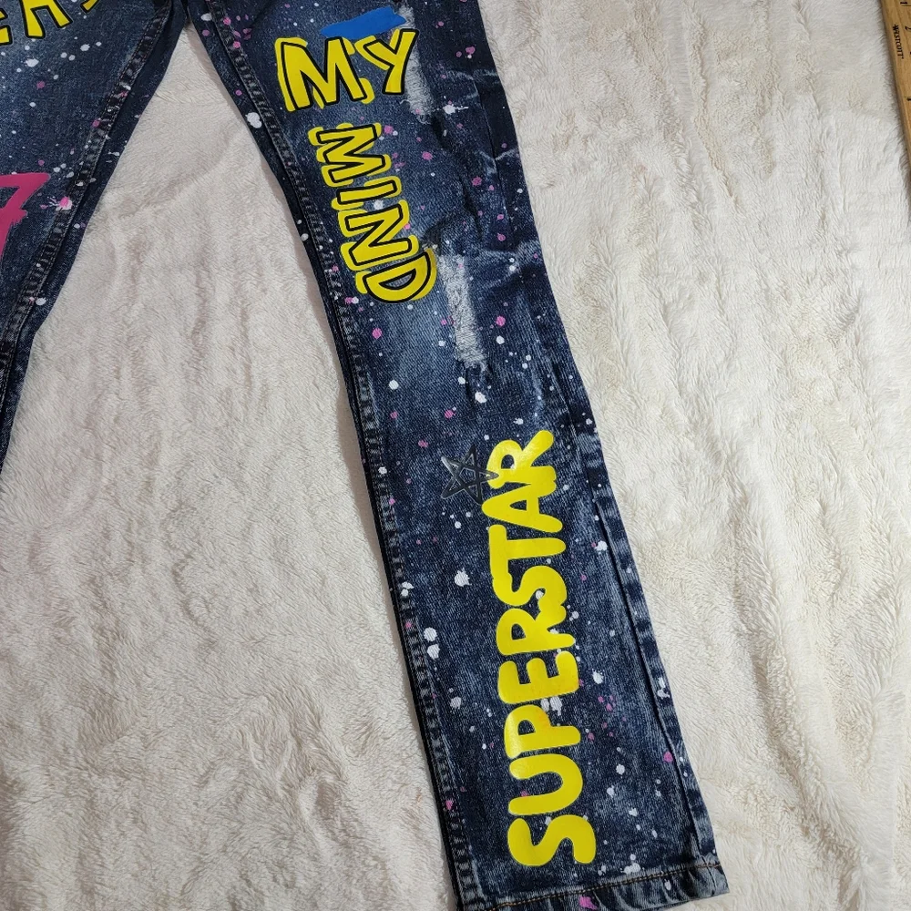 Evolution in Design Girls Blue Jeans Stretch Size 16 Girl Regular Length - Picture 8 of 9